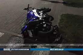 В Пинске произошло очередное ДТП  с участием мотоциклиста-бесправника
