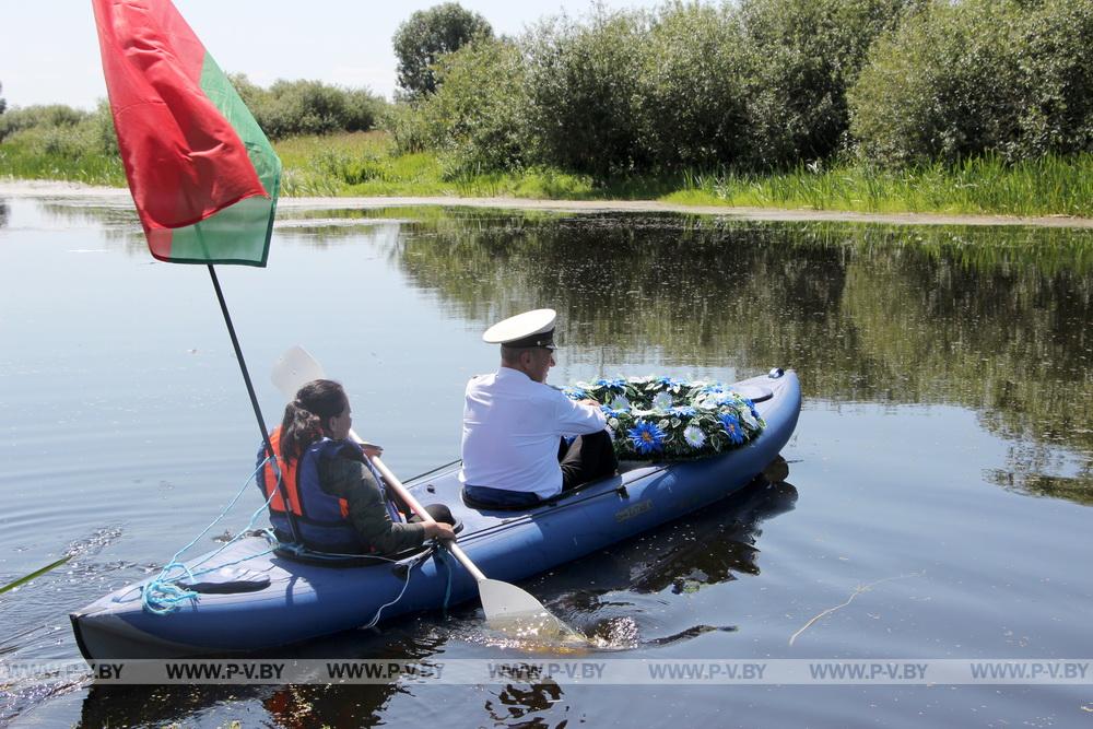 В Пинском районе организовали водный поход по боевому пути Днепровской военной флотилии