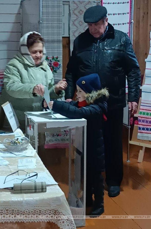 Голосование в деревне Плоскинь