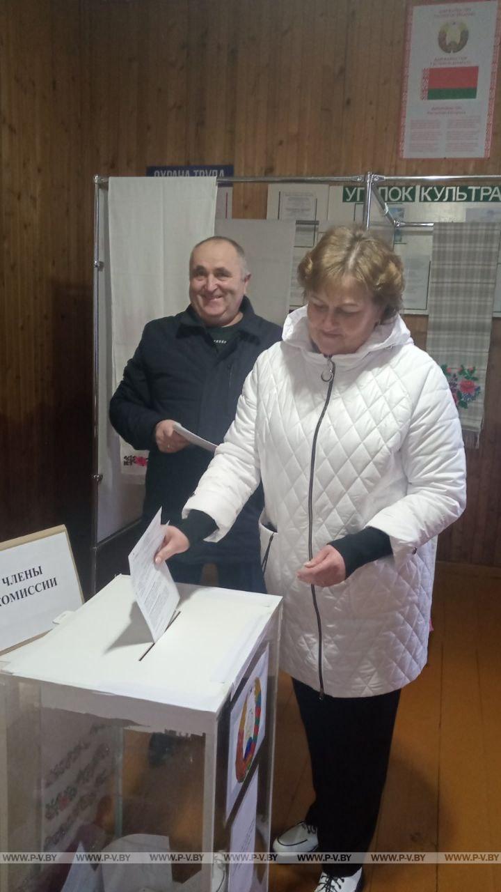 Голосование в деревне Плоскинь