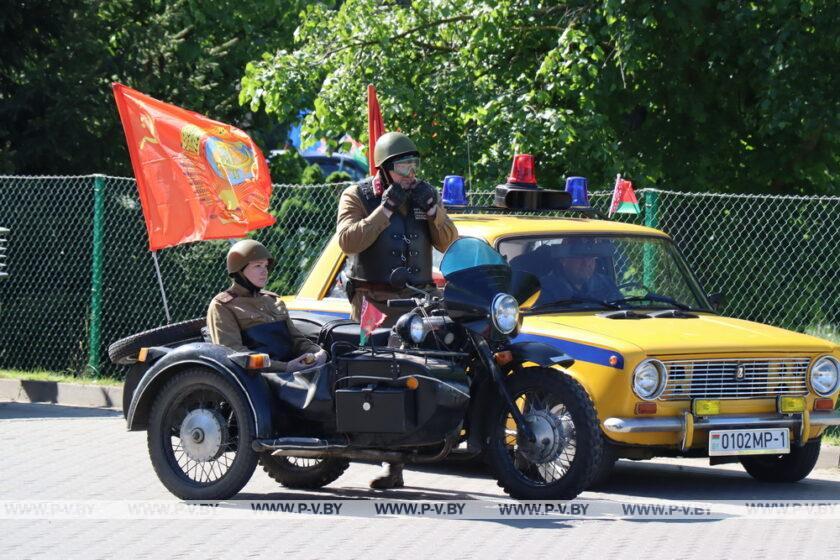 В День Победы в Пинском районе прошел масштабный автопробег