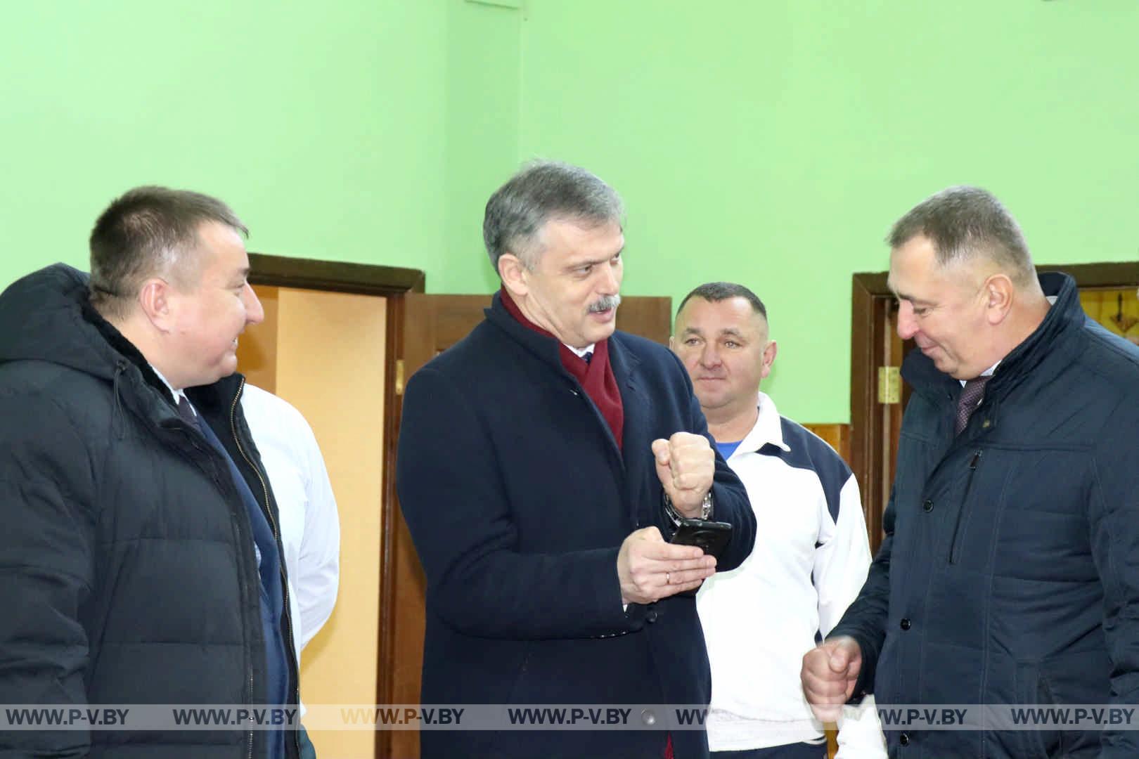 Пинский район посетил Министр спорта и туризма Сергей КОВАЛЬЧУК