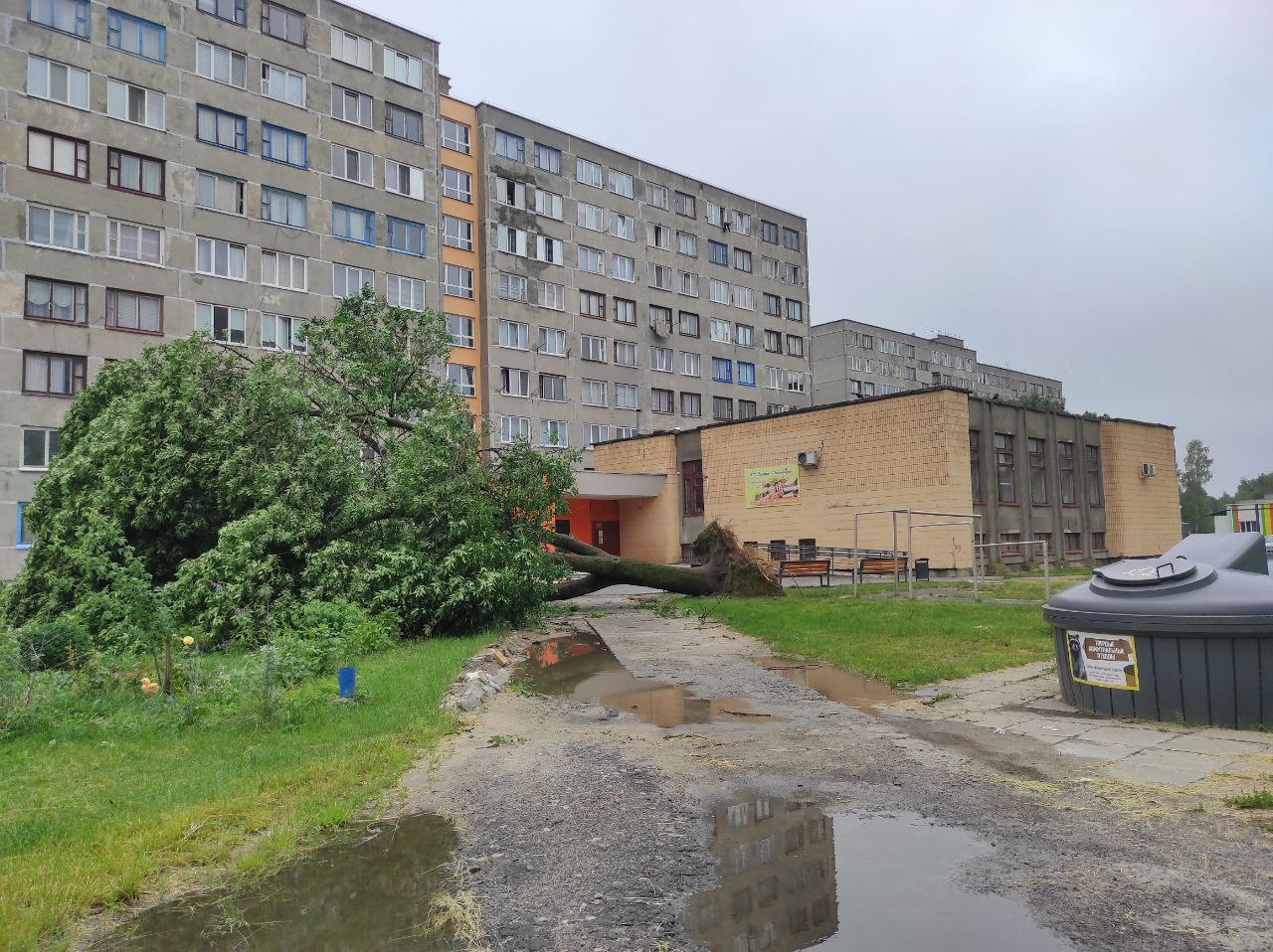 Устранение последствий природной стихии на Пинщине продолжается