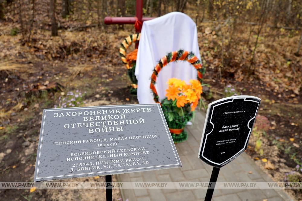 В деревне Малая Плотница обновили памятник убитым фашистами матери и младенцу