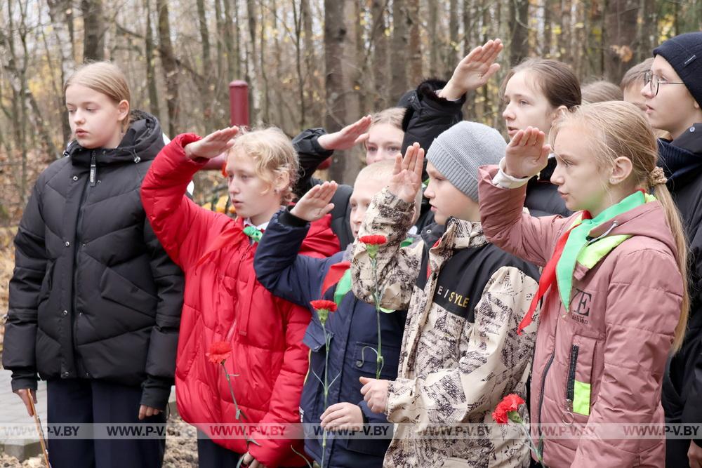 В деревне Малая Плотница обновили памятник убитым фашистами матери и младенцу
