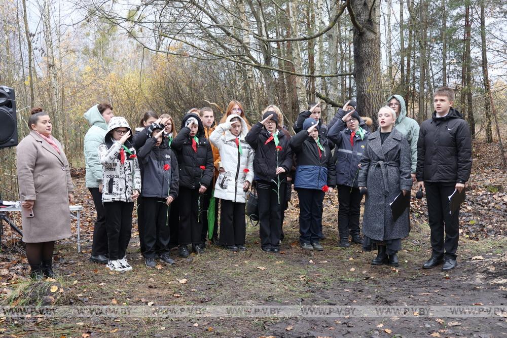 В деревне Малая Плотница обновили памятник убитым фашистами матери и младенцу