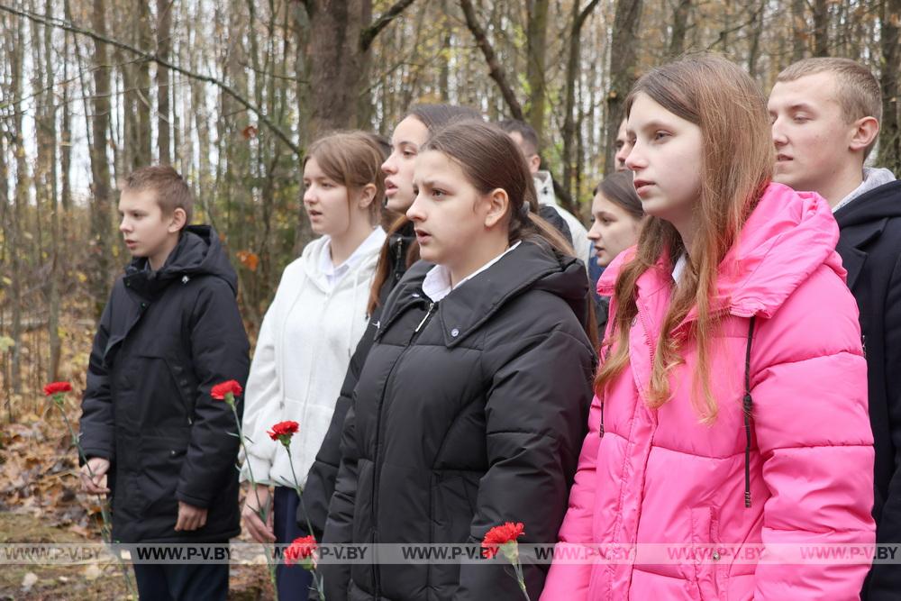 В деревне Малая Плотница обновили памятник убитым фашистами матери и младенцу