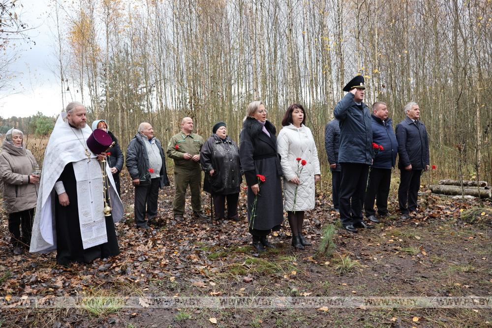 В деревне Малая Плотница обновили памятник убитым фашистами матери и младенцу