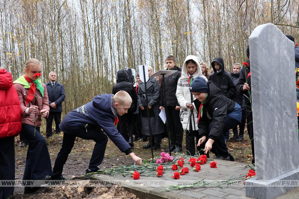 В деревне Малая Плотница обновили памятник убитым фашистами матери и младенцу