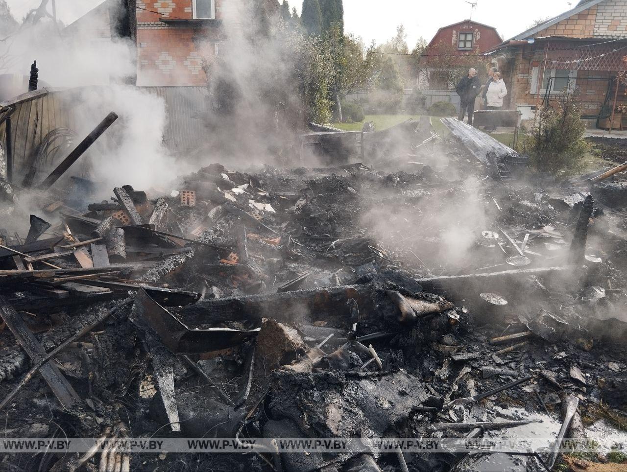 С 8 по 15 октября на территории г. Пинска и Пинского района произошло три пожара