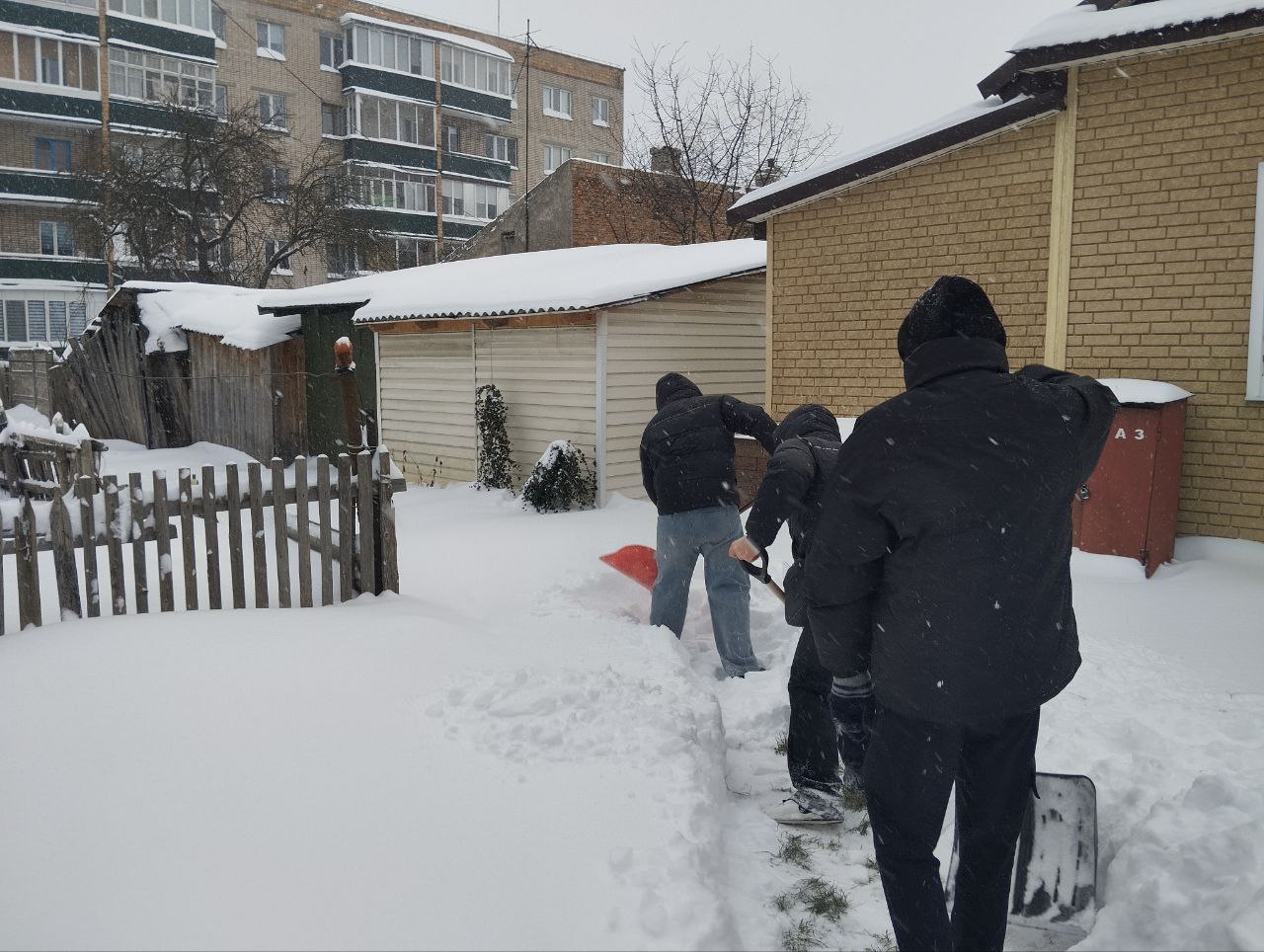 Студенты колледжа проявили доброту, расчищая снег для пожилых граждан