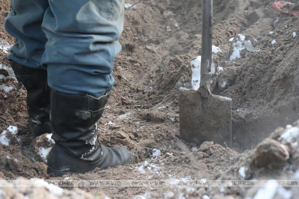 В Пинске порыв водопровода ликвидировали оперативно