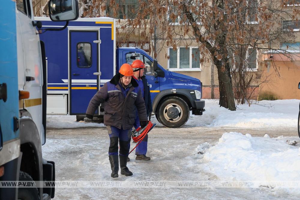 В Пинске порыв водопровода ликвидировали оперативно