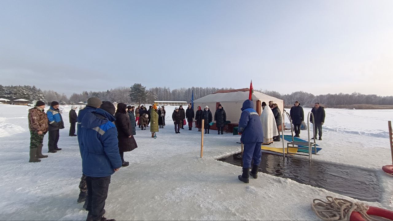 Крещенскую купель обустроили на водохранилище Погост