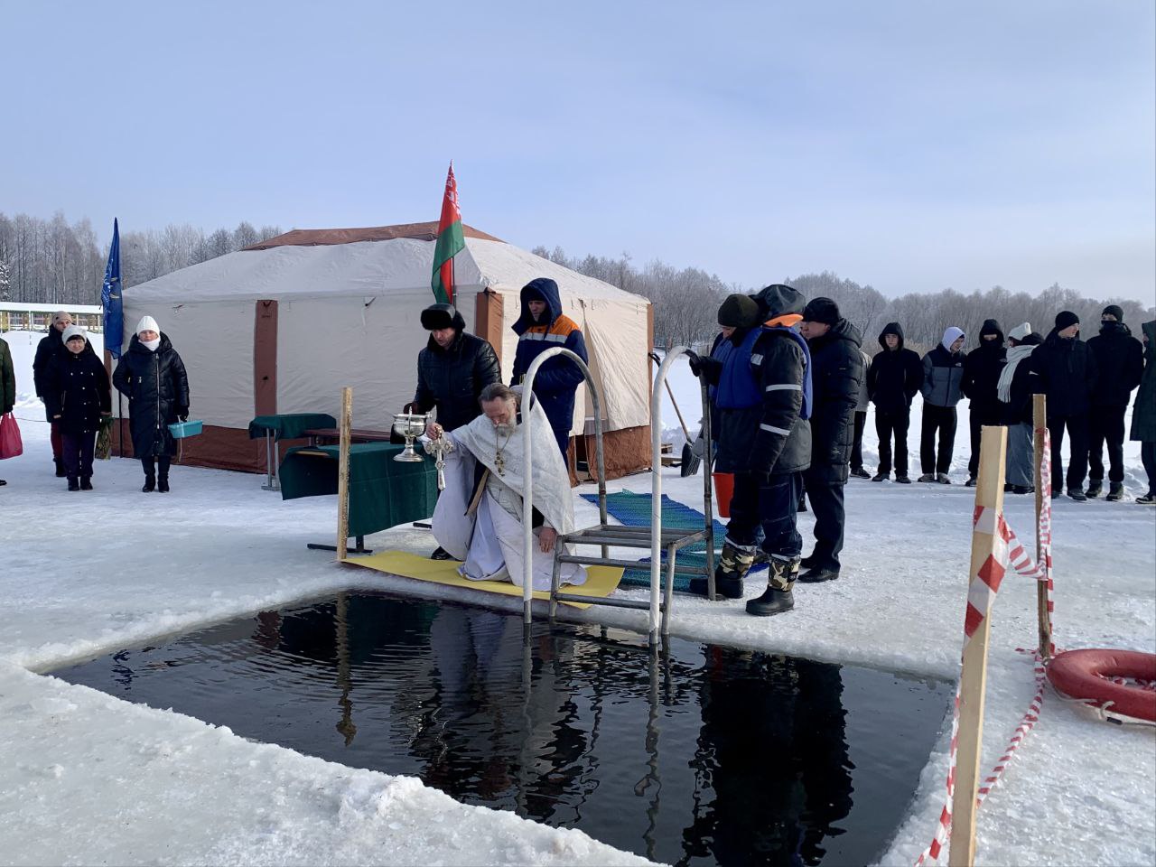 Крещенскую купель обустроили на водохранилище Погост