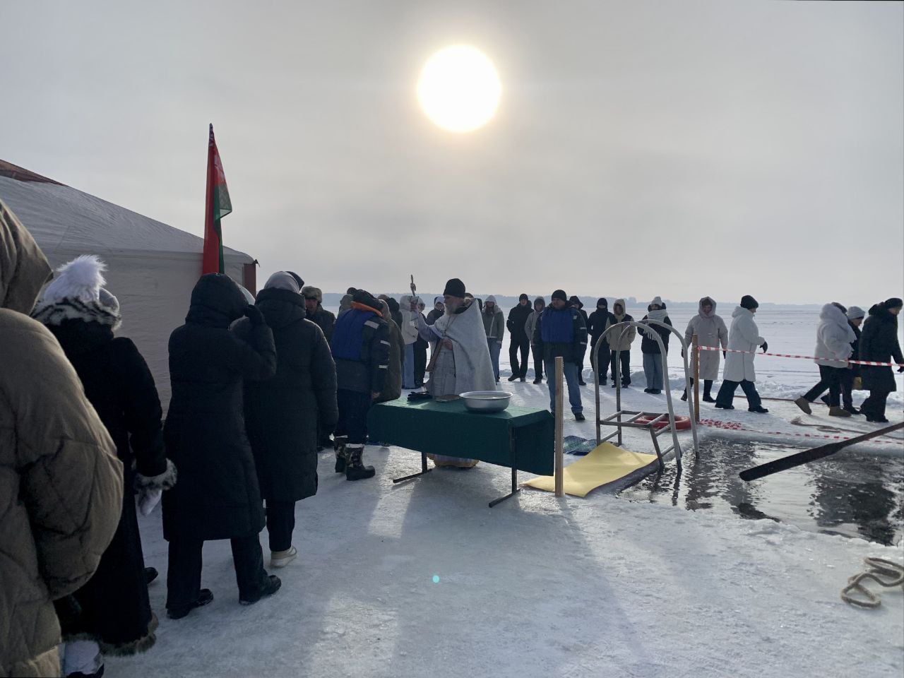 Крещенскую купель обустроили на водохранилище Погост