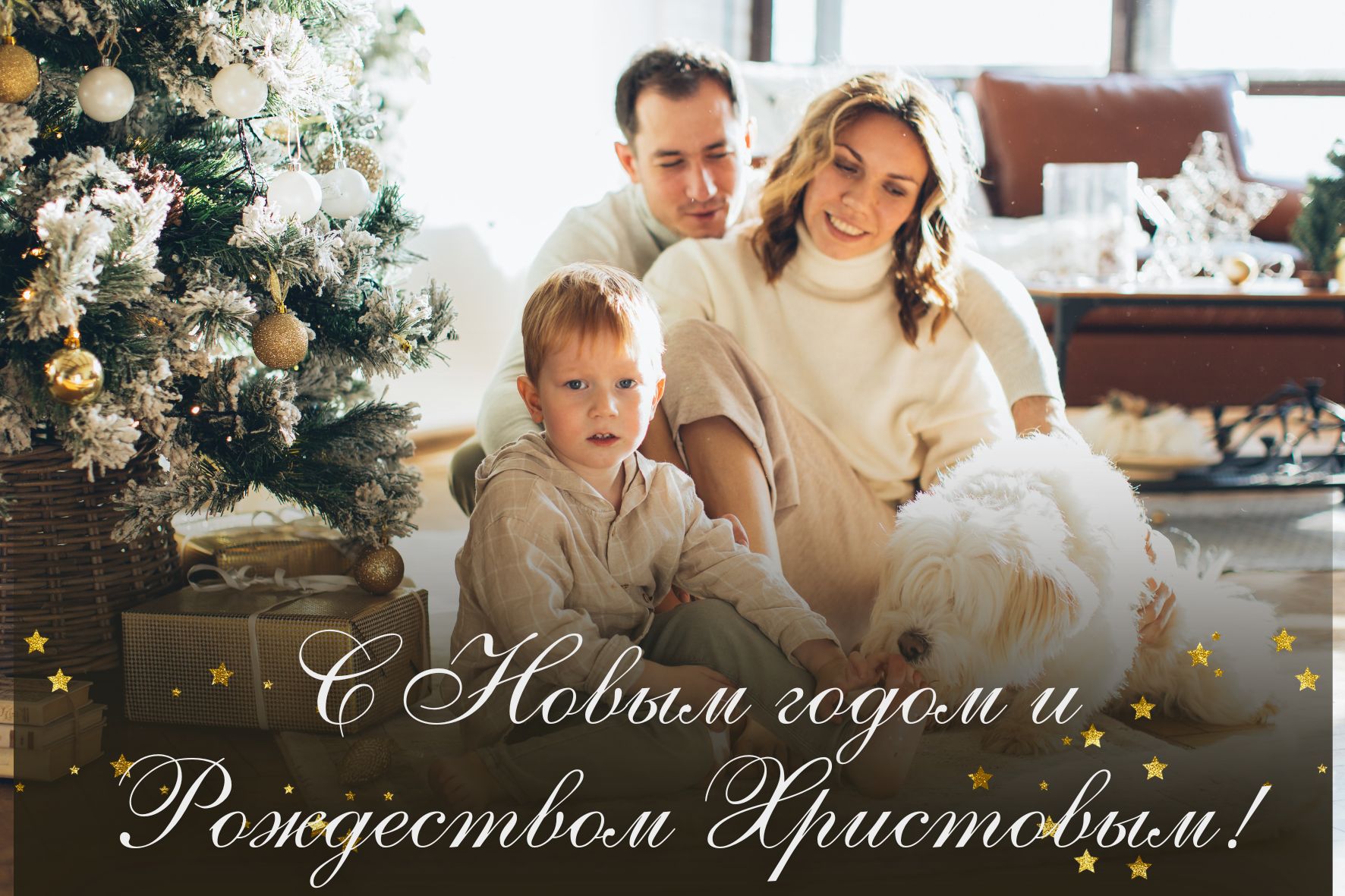 Сердечно поздравляем вас с Новым годом и Рождеством Христовым!