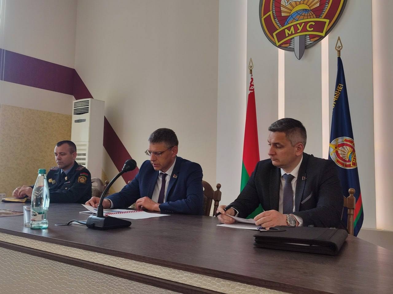 Сегодня Пинск с рабочим визитом посетил начальник ГУБЭП Дмитрий Щедраков